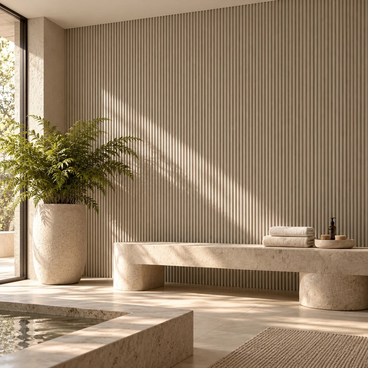 MDF Wall Panel - Milk Tea PC1-47 project 1