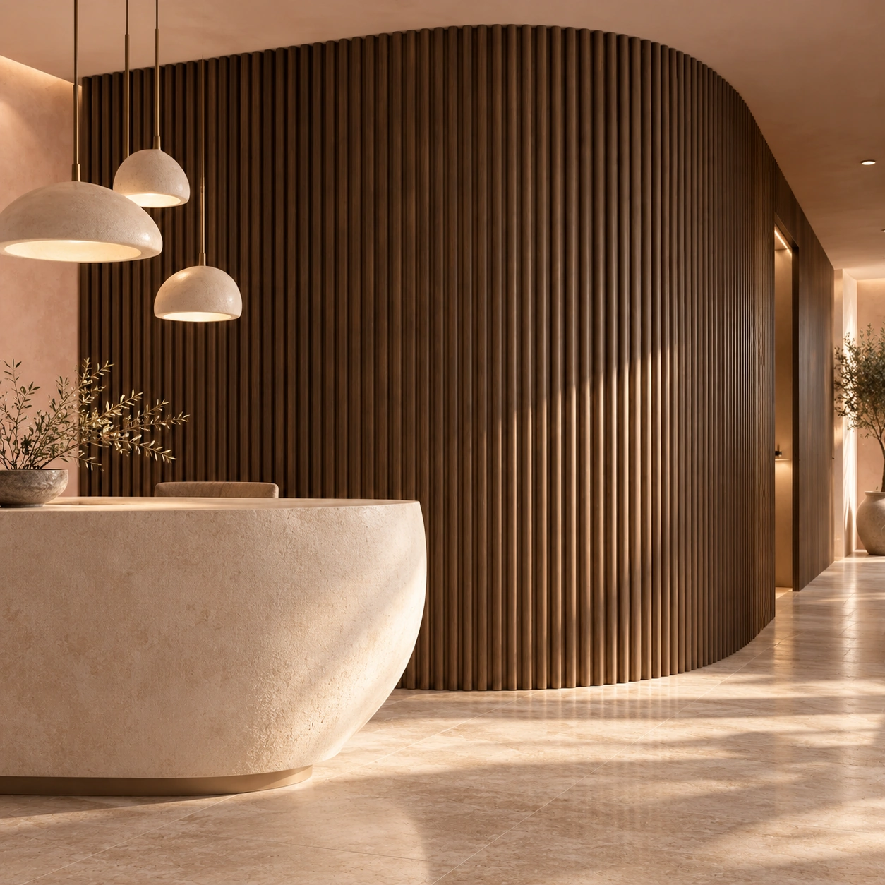 Flexible Wall Panel (Non-Acoustic) - Walnut ZM1-26 project 1